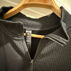 Lululemon Athletica Textured Black Quarter-Zip Pullover